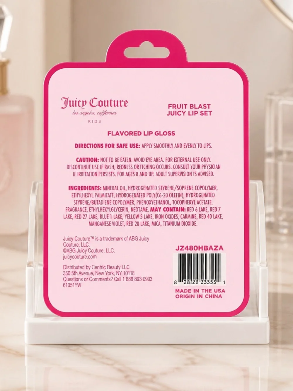 Juicy Couture Kids Fruit Blast Lip Gloss Set Watermelon Charm NWT